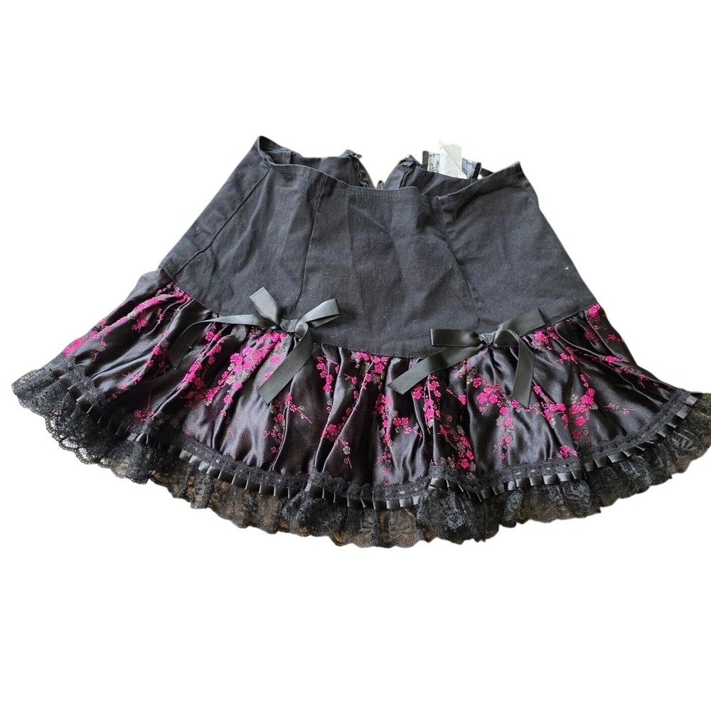 Elektra Frill Canvas Mini women Skirt size 8